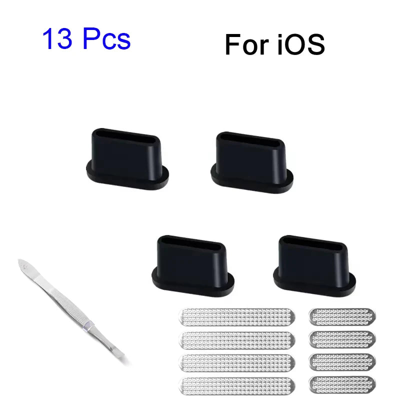 Mobile Phone Speaker Charging Port Cleaning Set Dust Plug for iPhone 16 15 14 Earphones Clean Kit Brush for Samsung Xiaomi